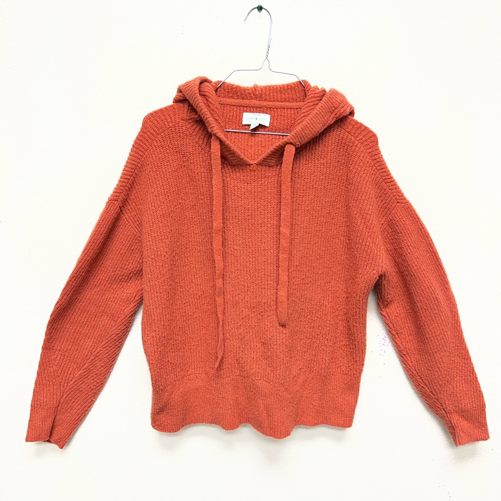 Cozy Orange Knit Hoodie Lucky Brand
